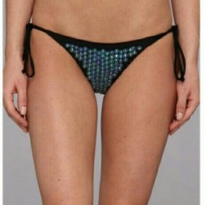 Beach riot sequins black scrunch bikini bottom xs